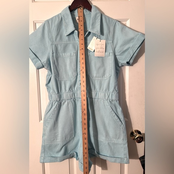 NWT SHOW ME YOUR MUMU | Revolve | XL Cannon Romper Spring Blue Denim Cotton NICE - Picture 10 of 16